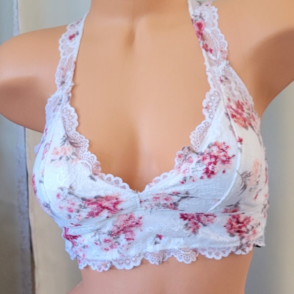Aeropostale Live Love Dream Floral Racerback Bra